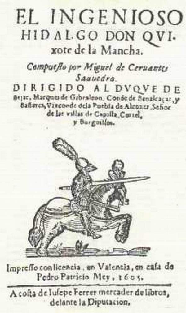 Extrait Don Quichotte - éd 1605